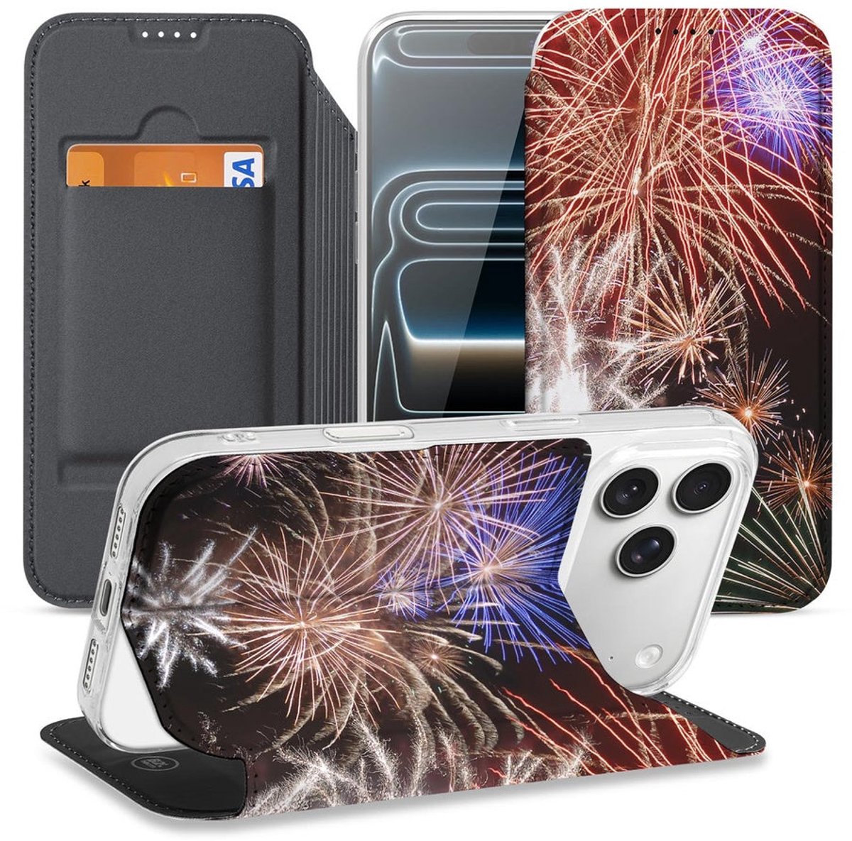 Apple iPhone 17 Pro Standcase Hoesje Vuurwerk