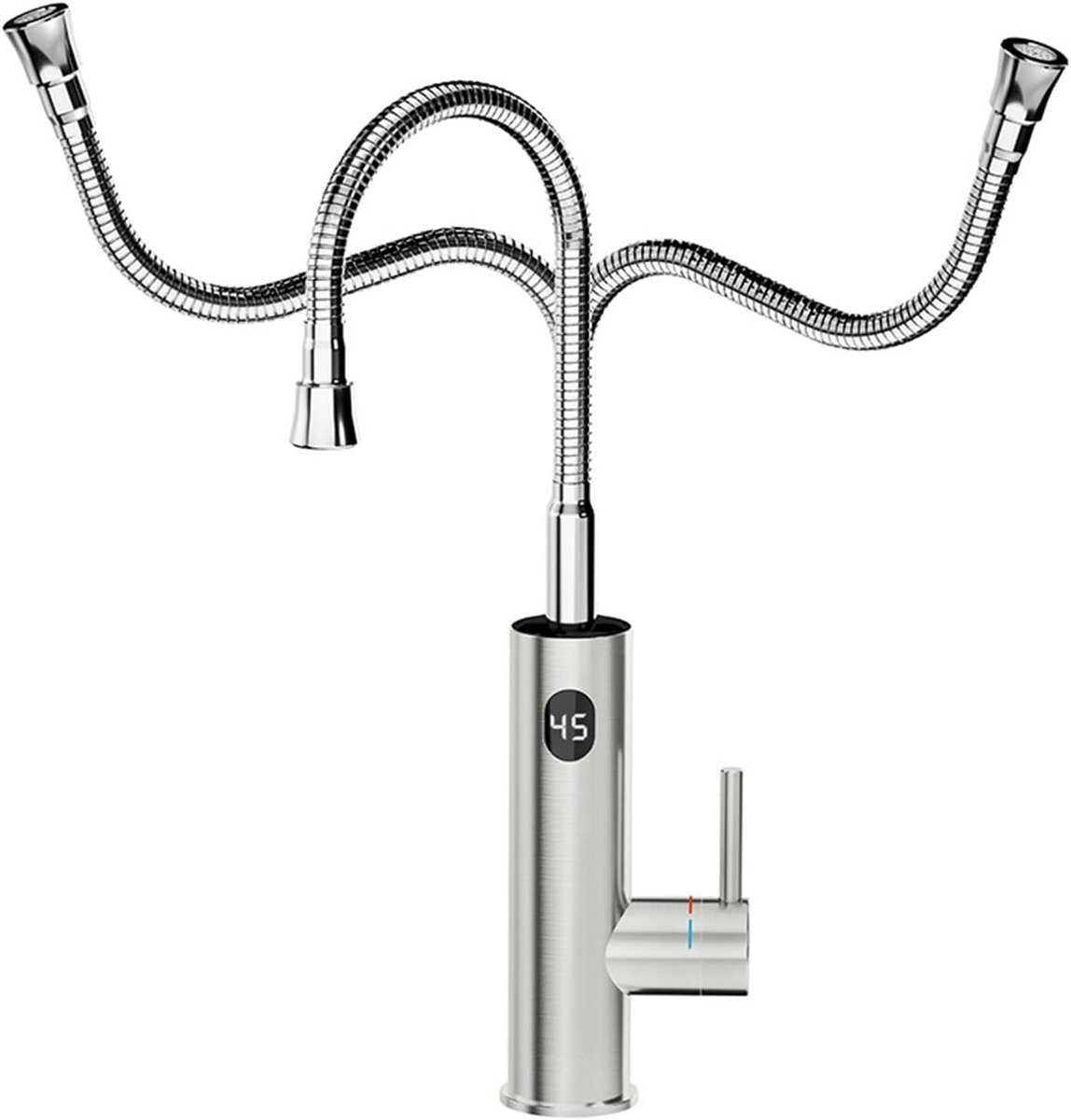 Elektrische Warmwaterkraan 3200W met Directe Doorstroomverwarming en Flexibele Uitloop
