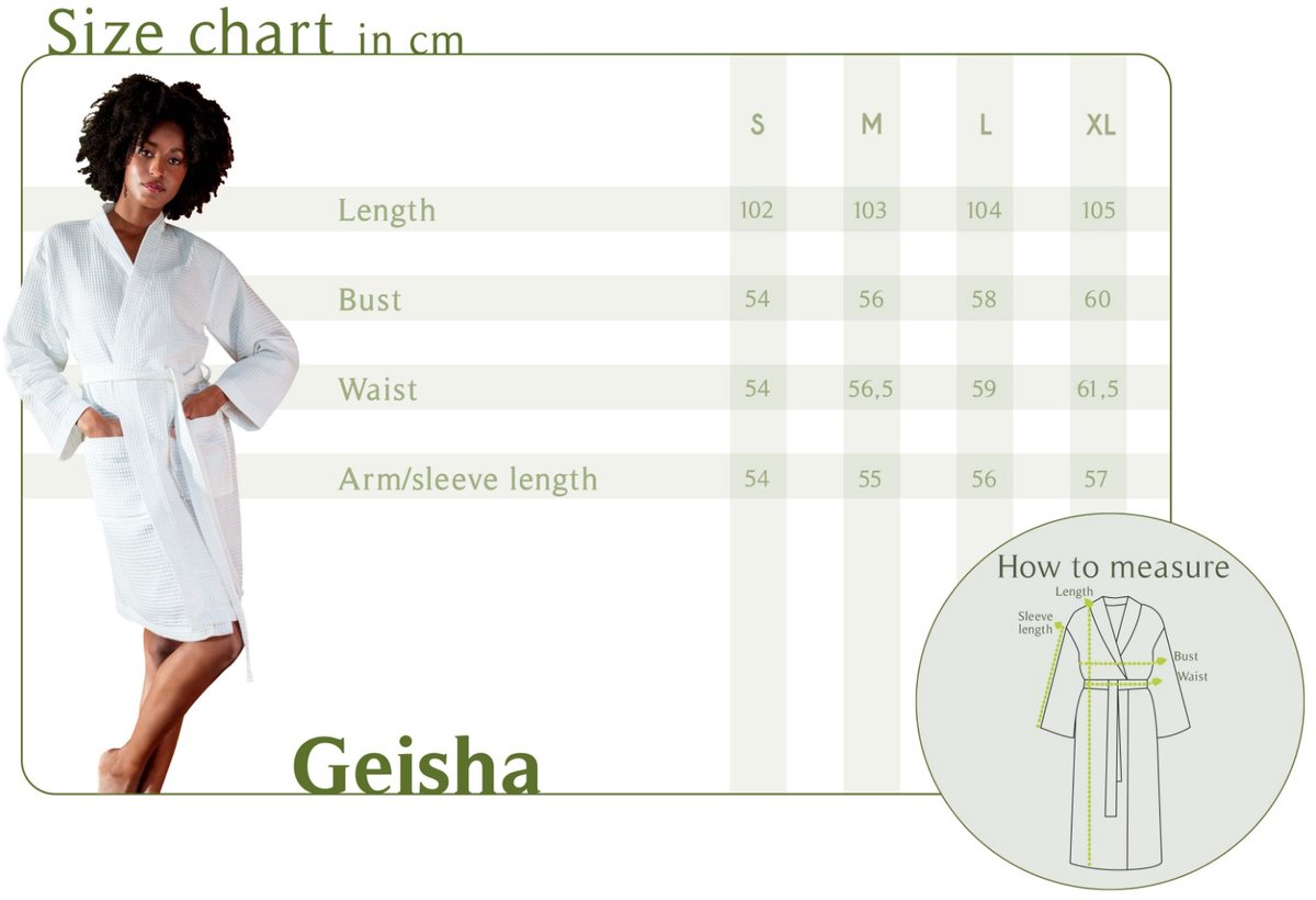 kayori Geisha Badjas Wafel - Unisex - Biologisch Katoen - Zand - XXL - Kort