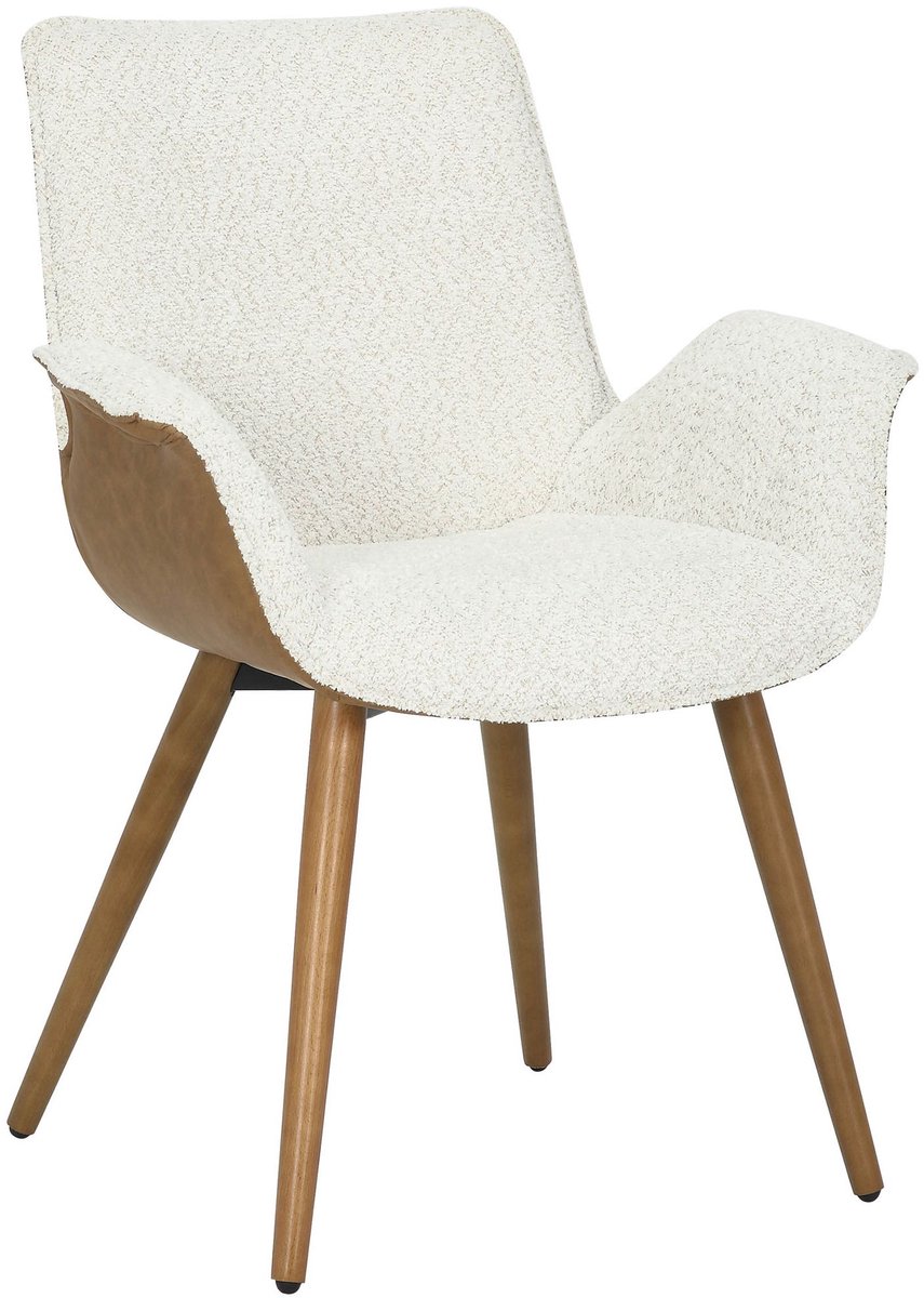 MASSIVMOEBEL24 .DE gestoffeerde stoel beige / bruin zitvlak 100% polyester deels gemonteerd POLSTERSTÜHLE