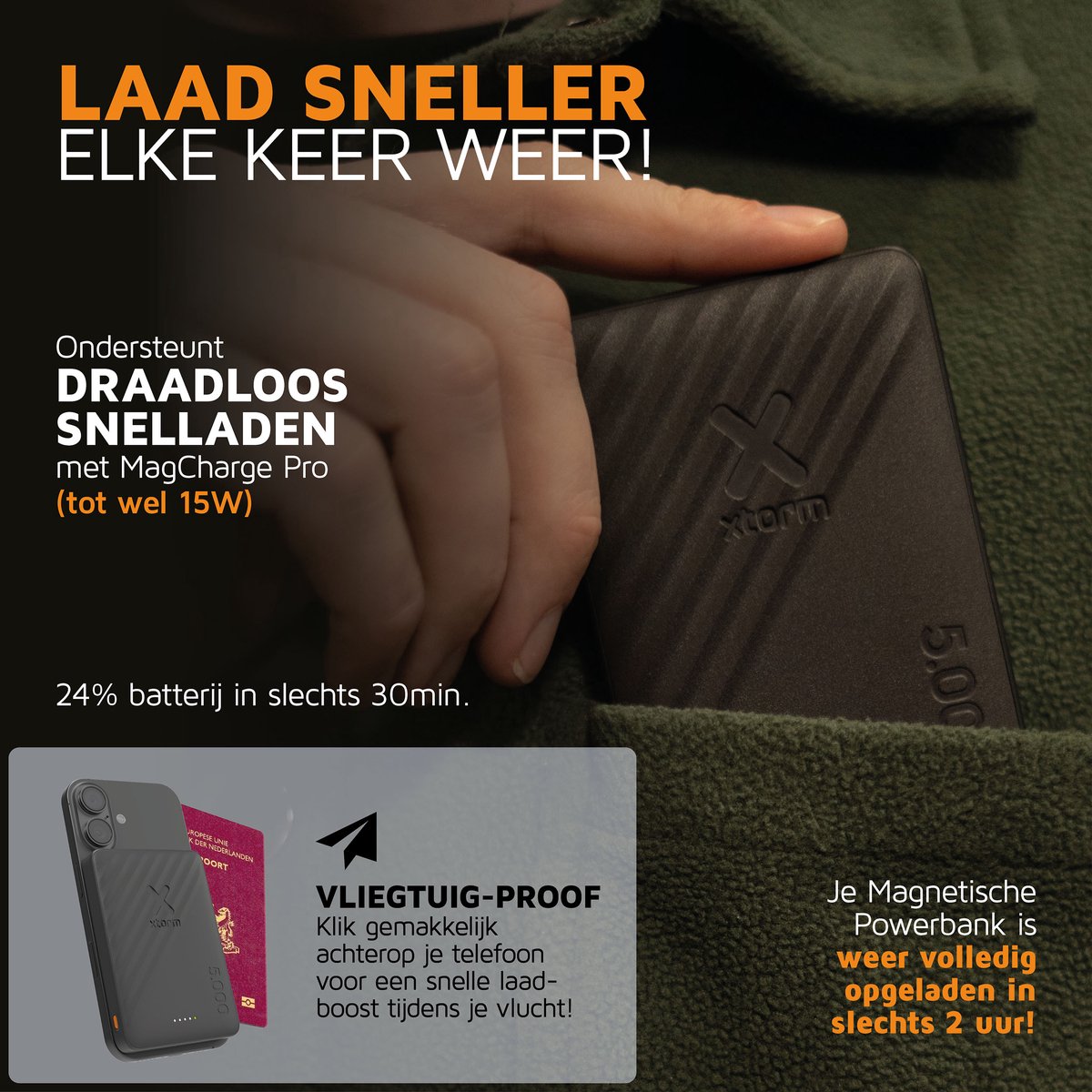 Xtorm Magsafe Powerbank 5000 mAh Draadloos Opladen - afbeelding 2