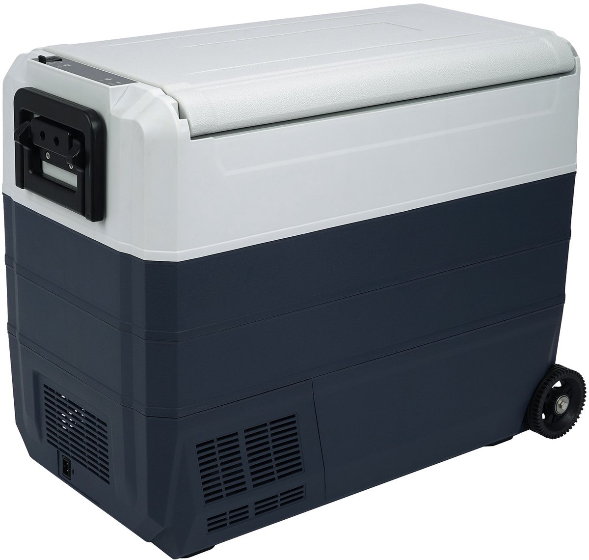 Volkstool® V60 Compressor Koelbox 60L - 12V 24V en 230 Volt - Koelen en Vriezen - Twee Temperatuurzones - Compacte Wielen en Handvat - Digitaal Display - Extra Ruime Elektrische Koelbox - Flexibel Indelen