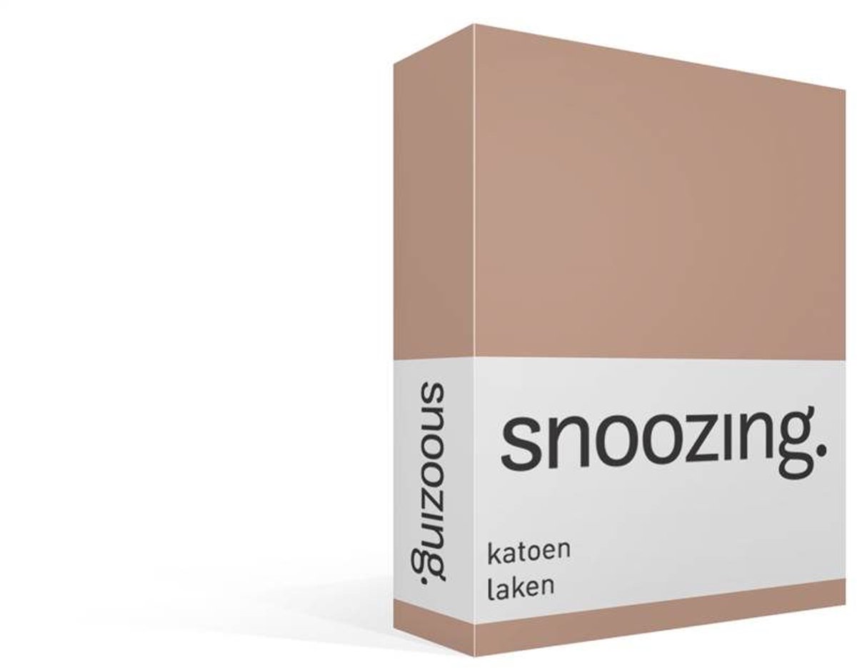 Snoozing katoen laken - 280x300 cm - Extra breed - Mokka
