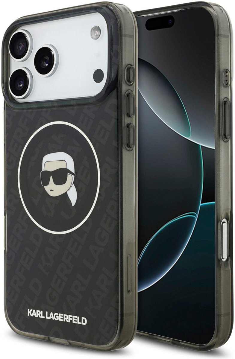 Karl Lagerfeld Back cover voor Apple iPhone 17 Pro Max in de kleur Zwart