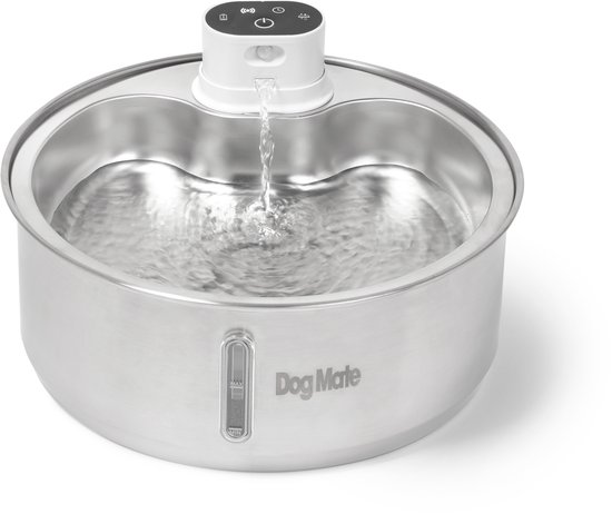 Dog Mate 8 Litre Stainless Steel Cordless Pet Water Fountain 8 liter, roestvrij staal, accu met bewegingssensor (merk van Closer Pets, 2026)