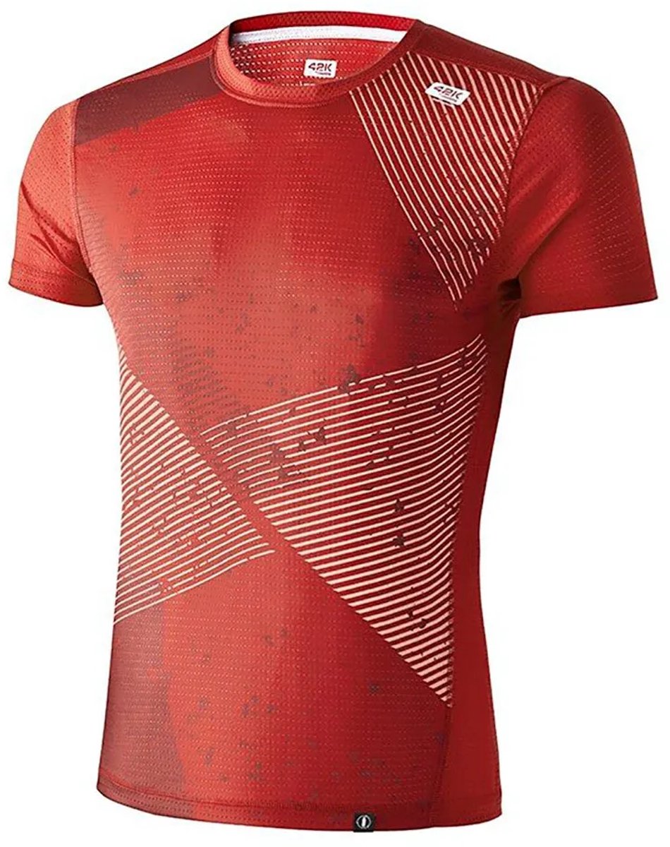 42k Running Elements Recycled T-shirt Met Korte Mouwen Rood L Man