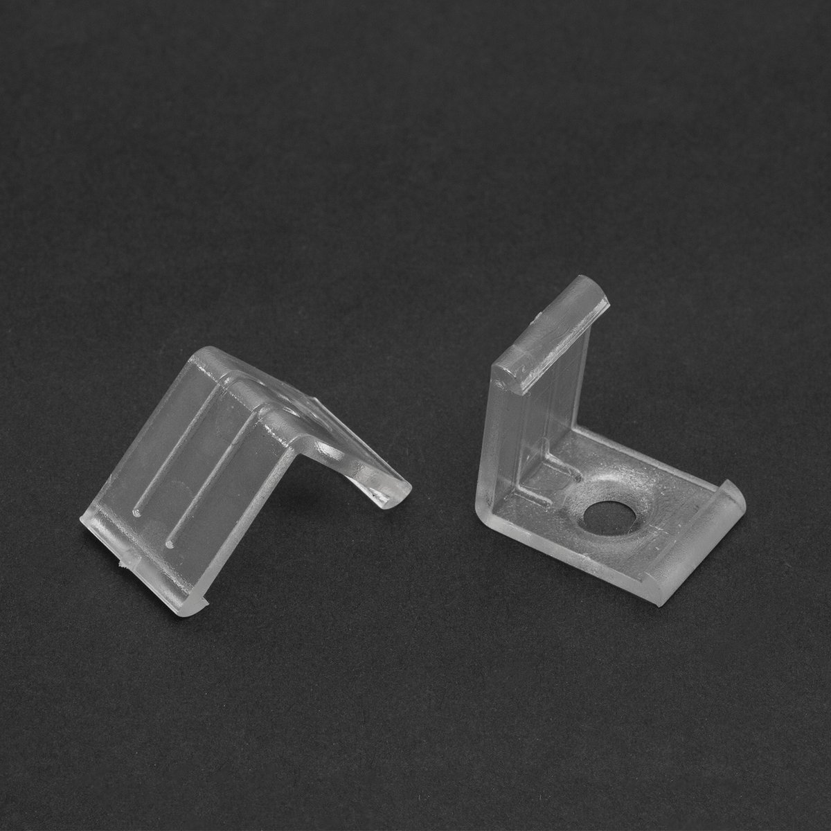 Bevestigingsclip voor LED Aluminium Profiel - Geschikt voor 41012A1 en 41012A2 - Transparant - 2 stuks per set [41012C]