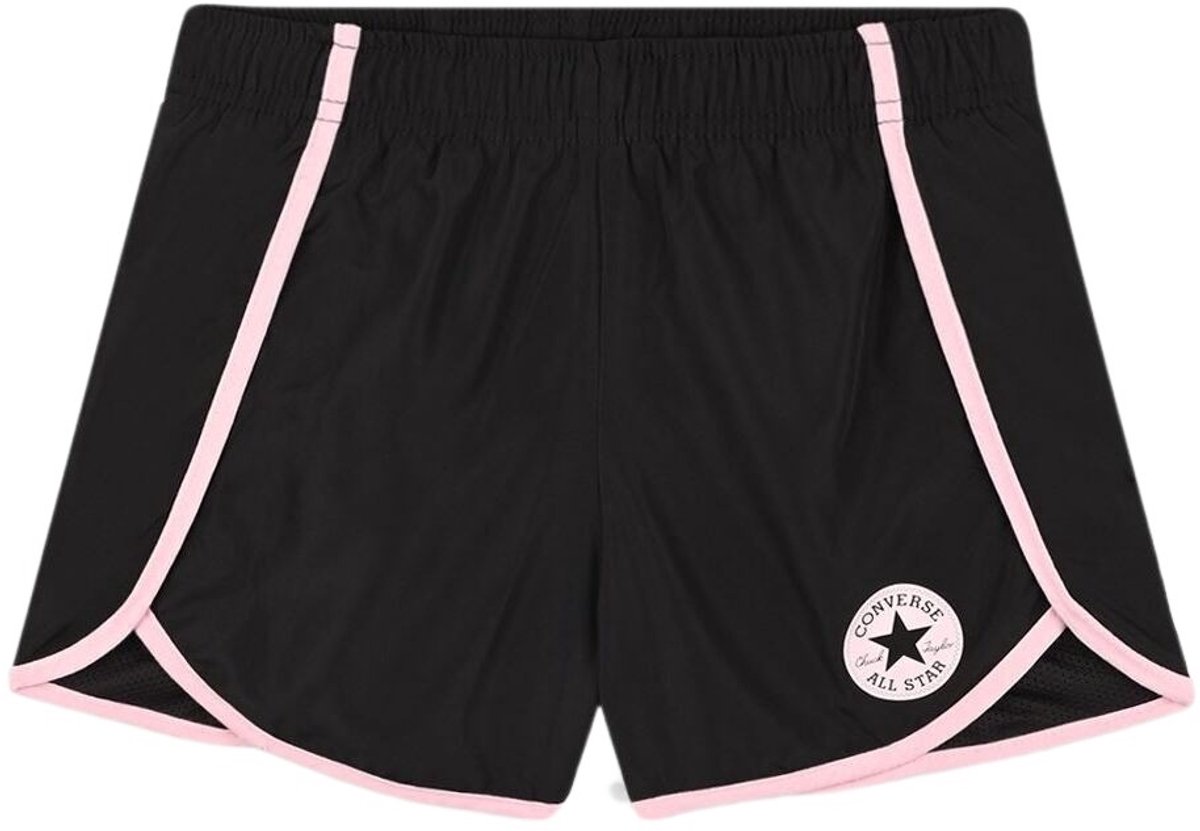 Meisjesshort met hoge taille Converse Chuck Patch Zwart