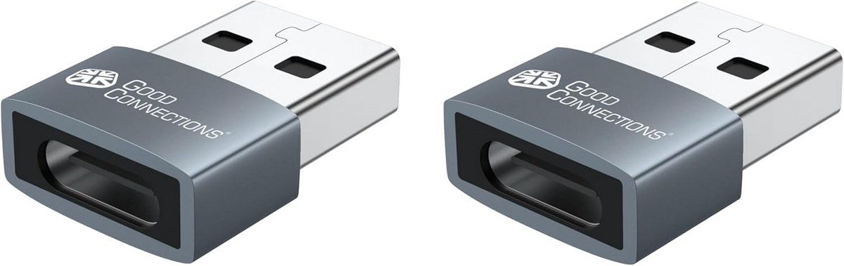 2-Pack USB A naar USB C Adapter Set voor Oudere Kabels