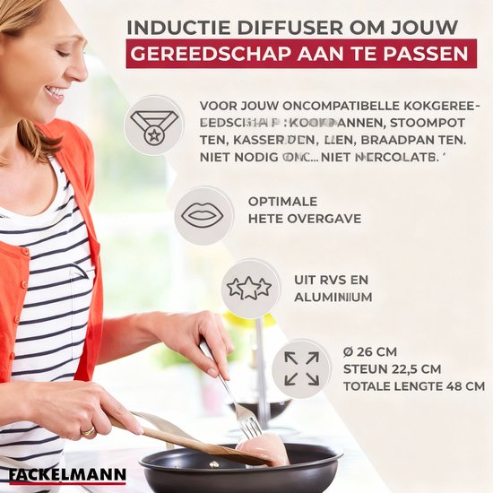 Adaptateur Fackelmann 26 cm pour plaque à induction