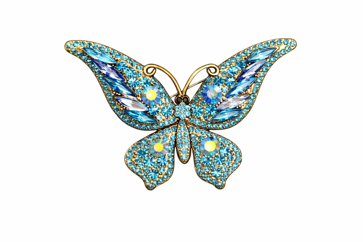 Vlinderbroche - Elegante Broche met Kristallen | Twinolo