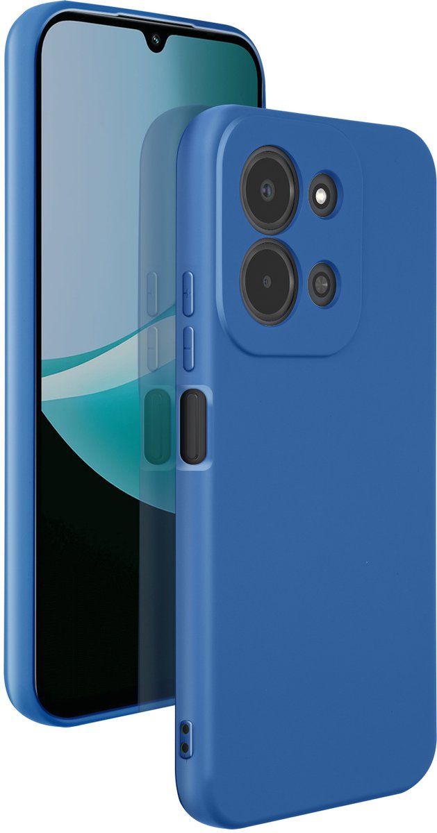 Avizar Hoesje voor Redmi 15C Soft-Touch Siliconen Fast Cover Serie, Blauw