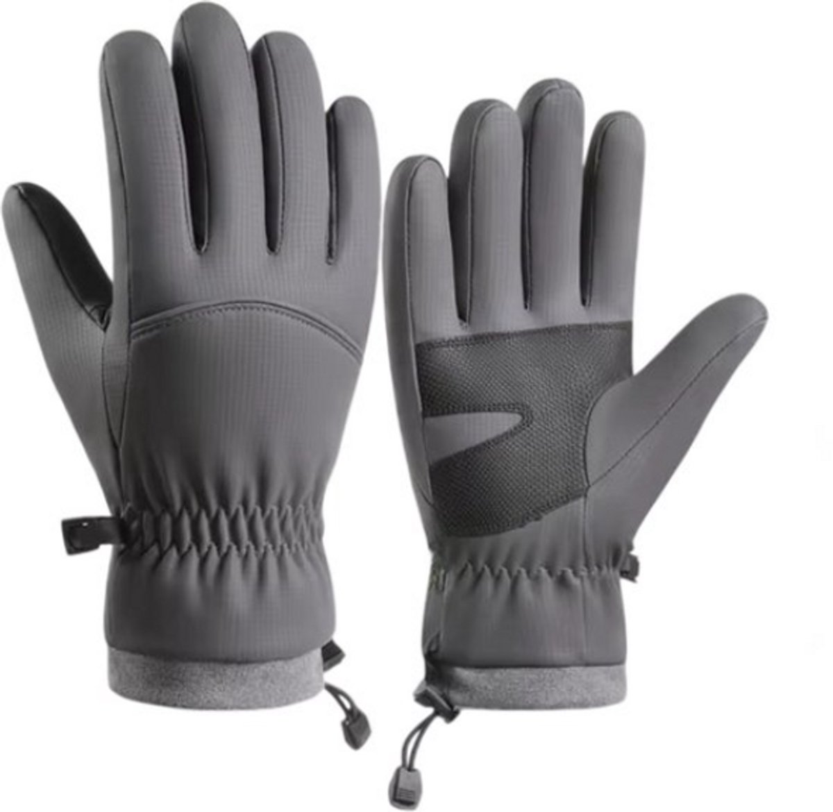 Winddichte Winterhandschoenen voor Heren – Touchscreen Antislip Waterdicht Thermisch – Fietsen Motor Rijden Skiën Outdoor Activiteiten en Koud Weer – Thermohandschoenen Heren Handschoenen Grijs