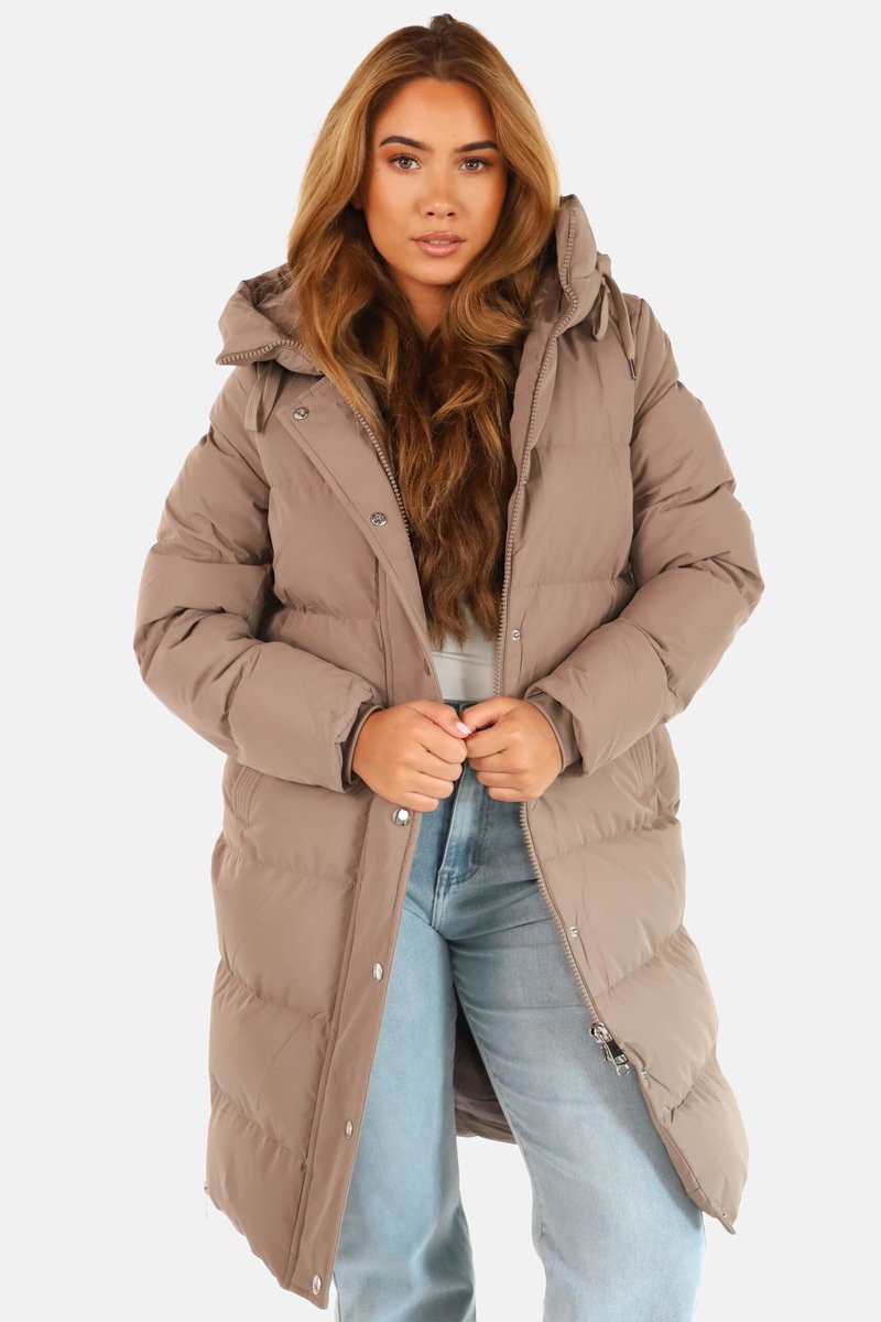 Getdrezzed Winterjas - Maat: XS - winterjas medium taupe