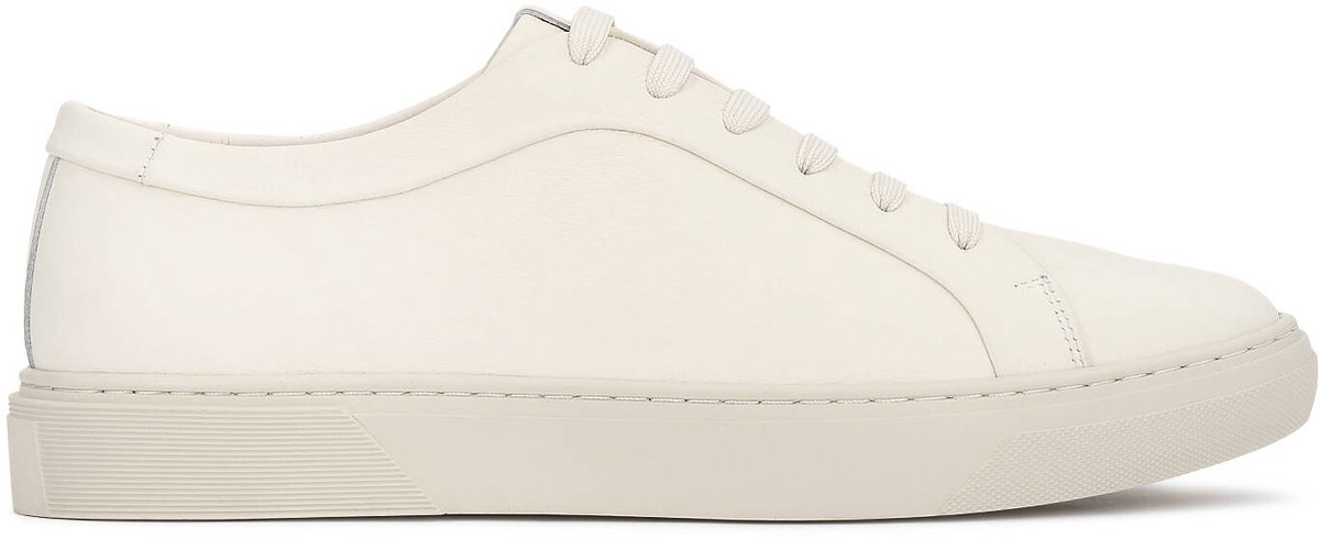 Men's natural leather sneakers in a shade of broken white