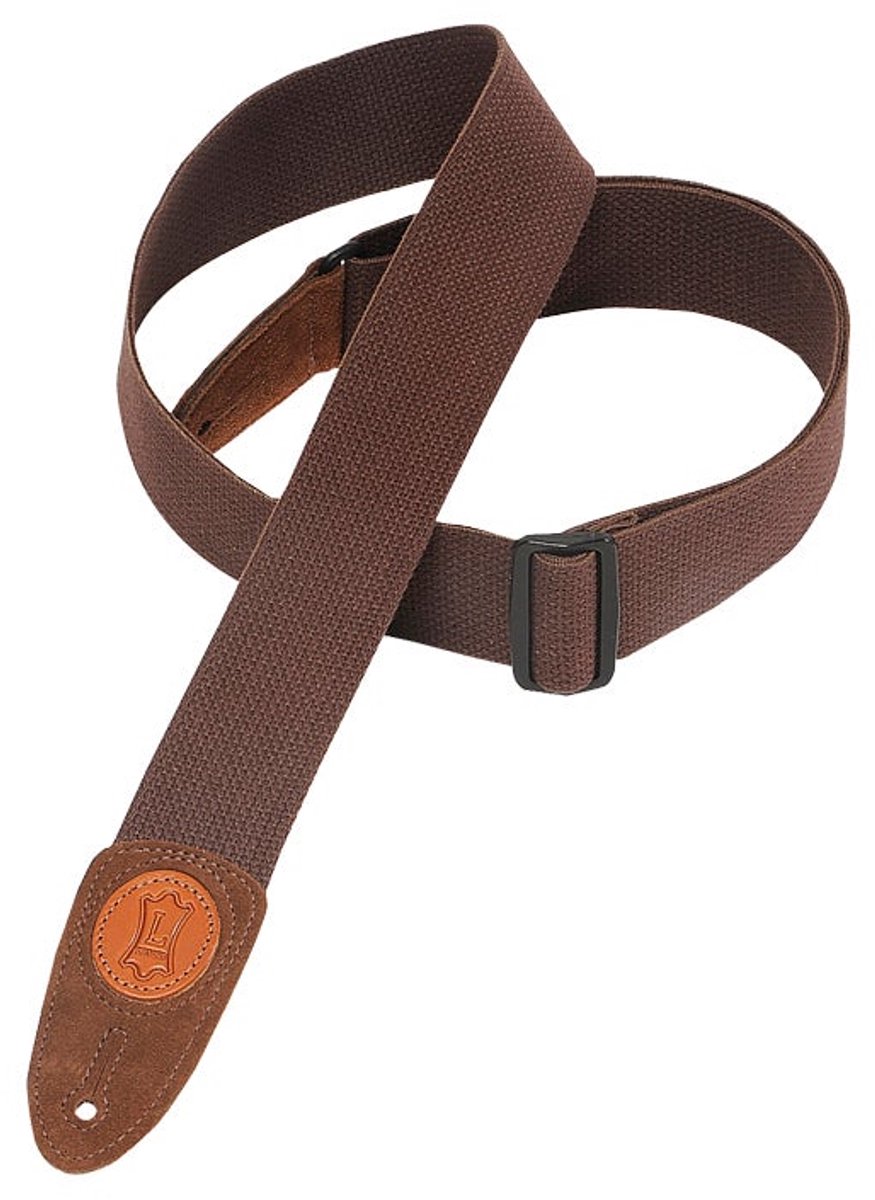 Levys Leathers MSSC8-BRN katoenen gitaarband, bruin