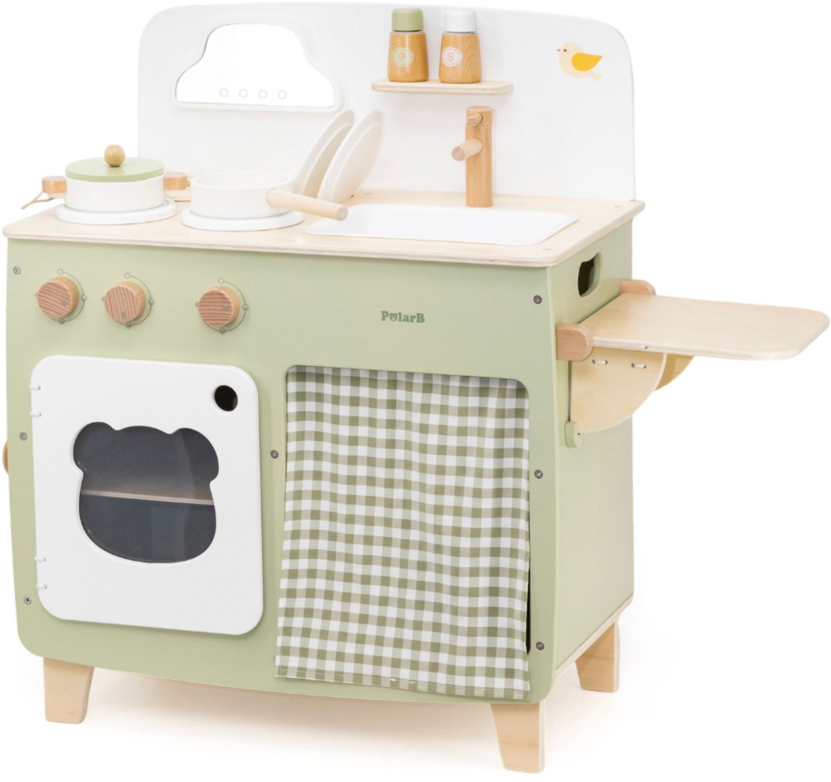 PolarB Houten Speelkeuken met Accessoires – Kinderkeuken vanaf 3 jaar
