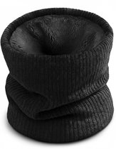 Nekwarmer Fleece Heren & Dames - Geschikt voor Wintersport, Wandelen & Fietsen - Colsjaal - Halswarmer - Sjaal - Zwart