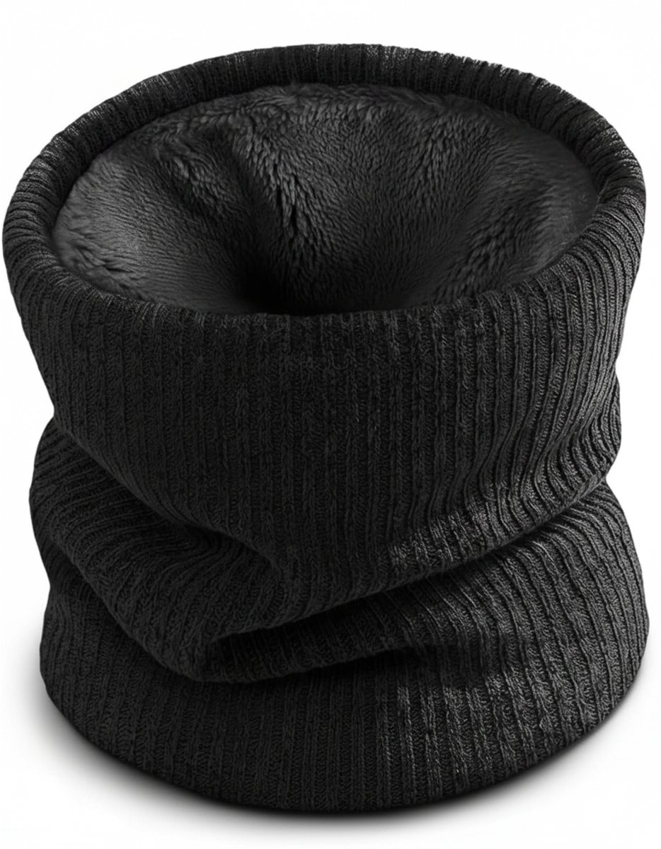 Nekwarmer Fleece Heren & Dames - Geschikt voor Wintersport, Wandelen & Fietsen - Colsjaal - Halswarmer - Sjaal - Zwart