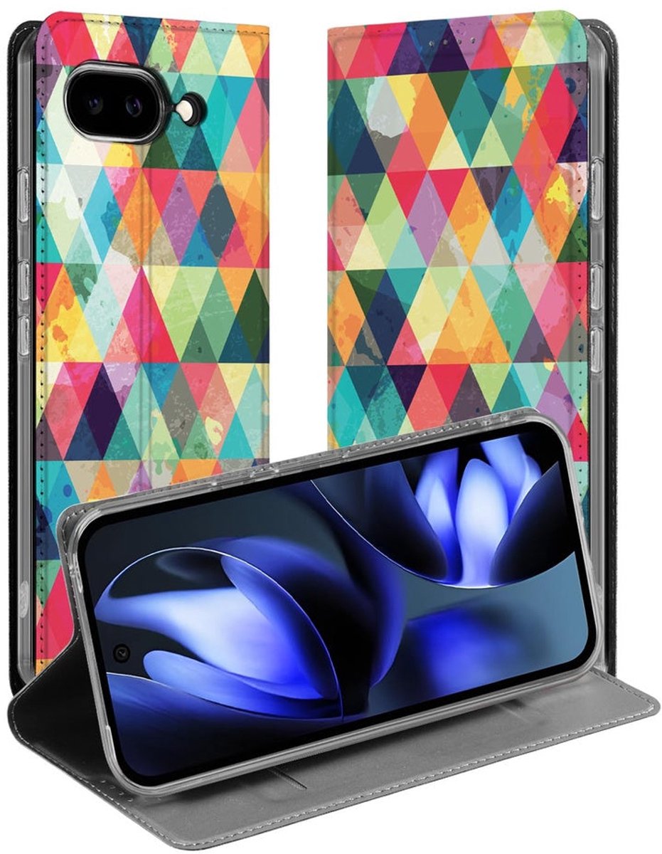voor Book Cover Google Pixel 9a Geruit