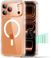 ESR Hoesje Geschikt voor iPhone 17 Pro Max - Classic Hybrid HaloLock - Compatibel met MagSafe / Qi2 - Back Cover met Magneet - Camera Control - Transparant