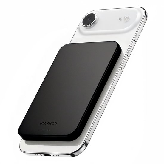 Decoded Ultra Slim Mag Powerbank 5000mAh Draadloos Opladen - DECODED - €49,99