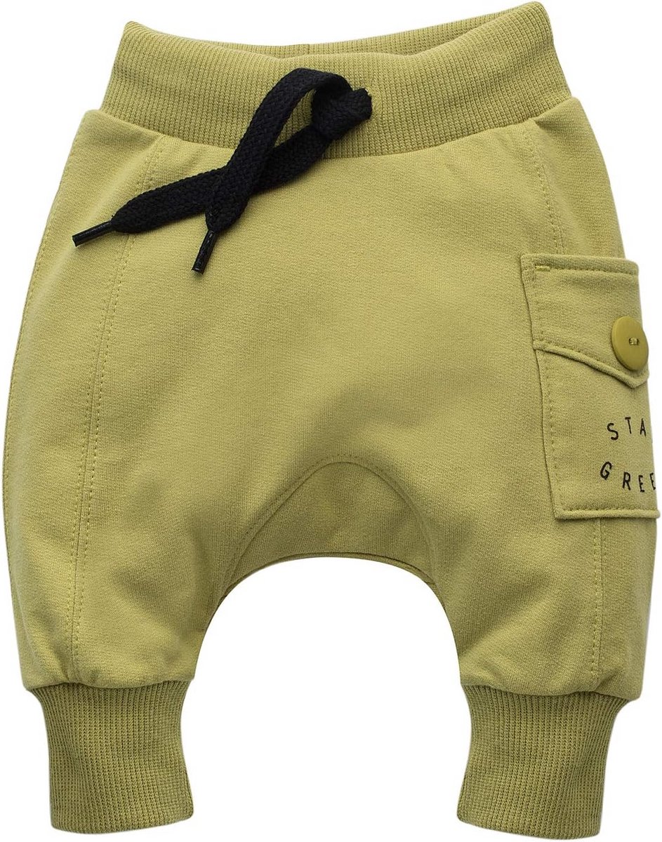 Comfortabele Effen Groene Joggingbroek voor Baby Jongens - 100% Katoen