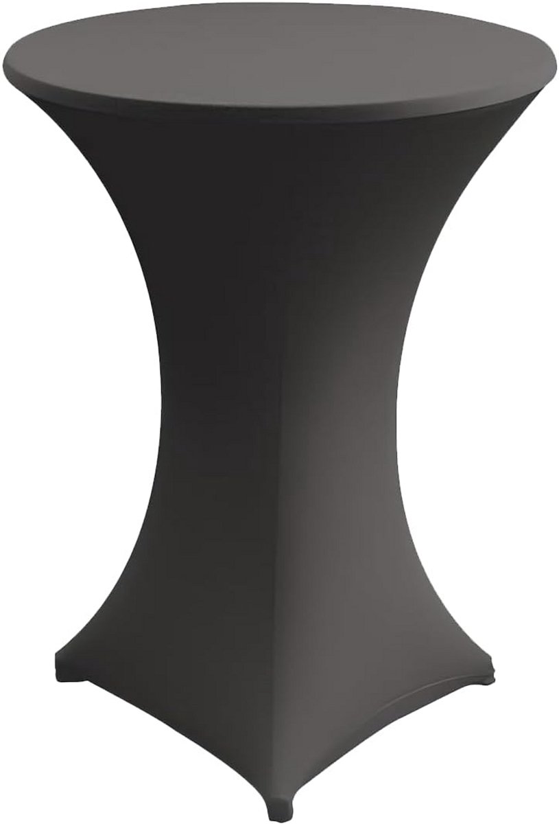 Stretch Tafelhoes Rond voor Bistrotafel of Bartafel - Anthraciet - Ø 70-72 cm