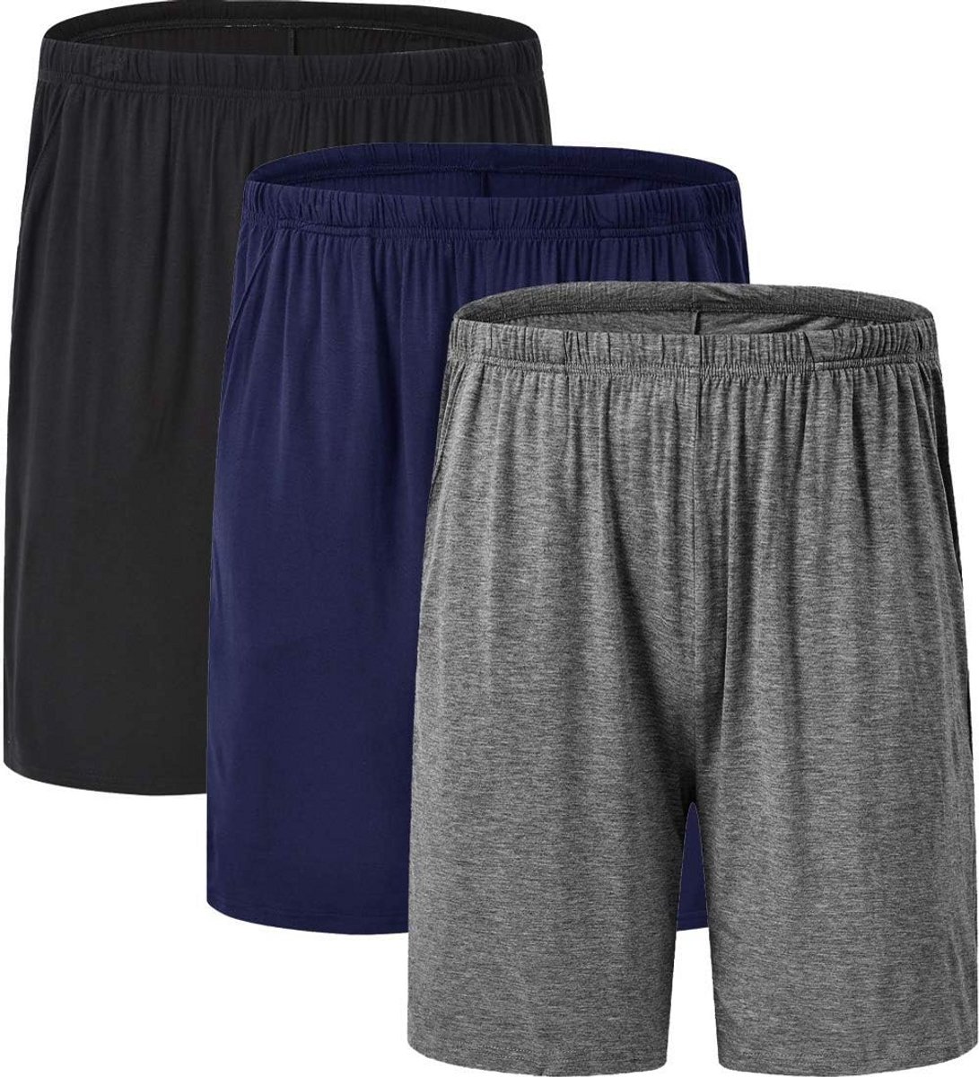 Comfortabele Heren Pyjamashort Modal Zacht Nachtkleding met Trekkoord