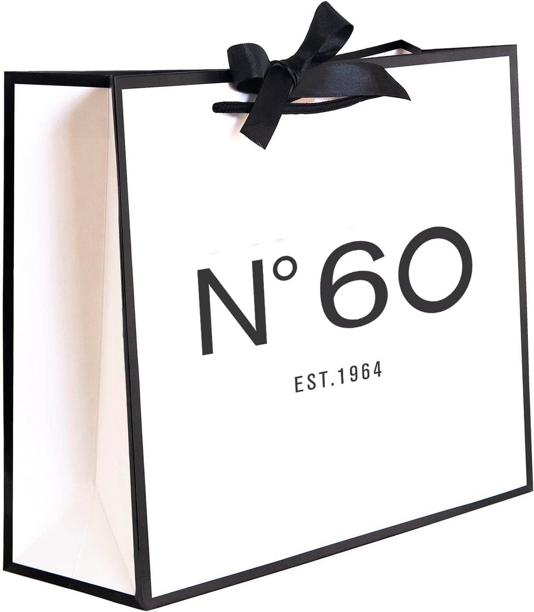 Cadeau- en boodschappentas voor 60e verjaardag als aandenken voor dames