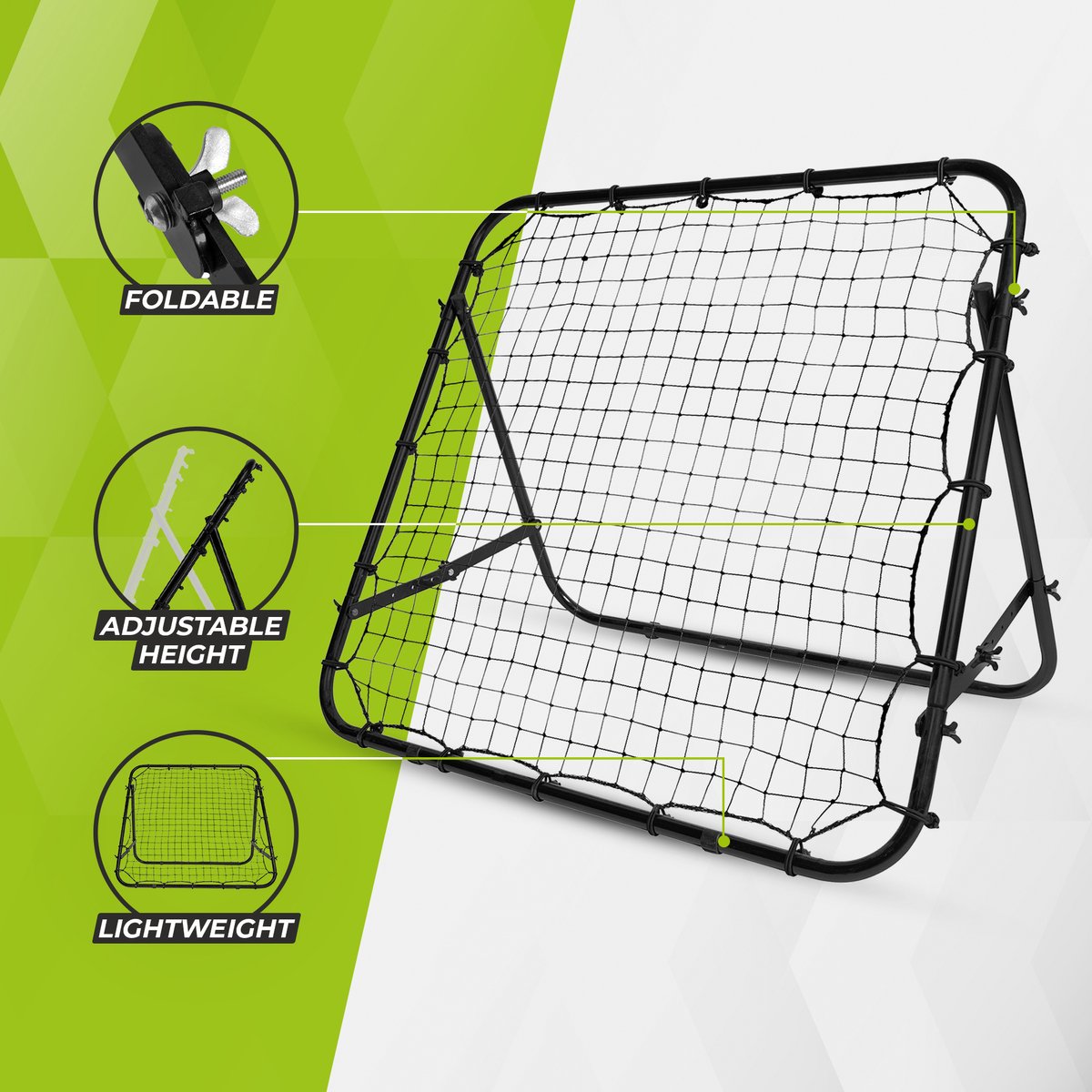 Voetbal Rebounder - Tchouk - Maat XL 203*117*117 cm- Voetbaldoel Train je voetbal