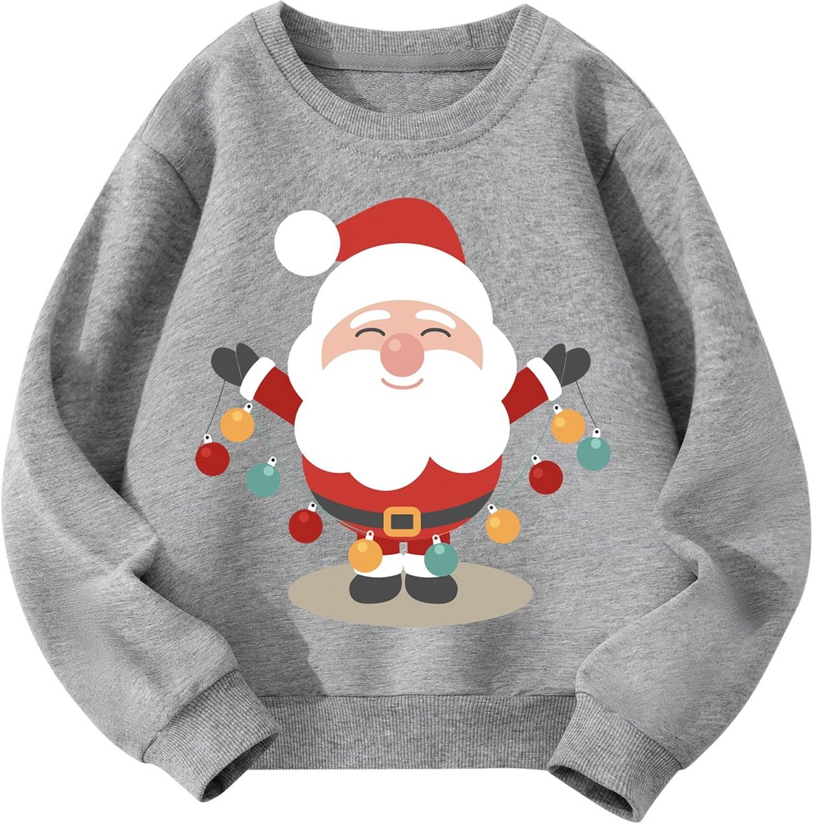 Kerst Sweatshirt voor Jongens en Meisjes Katoen Kersttrui Kinderen Maat 2-7 Jaar