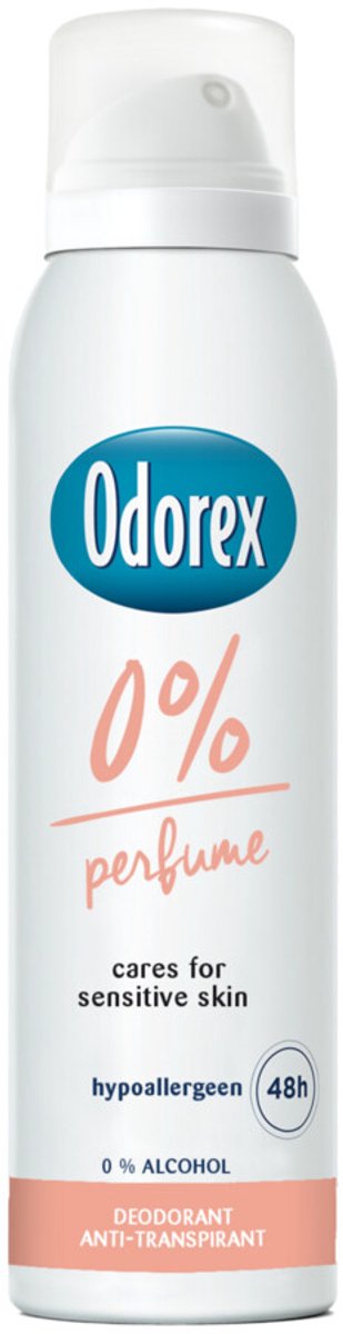 Bol.com Odorex Deodorant Spray 0% - 3 x 150 ml - Voordeelverpakking aanbieding