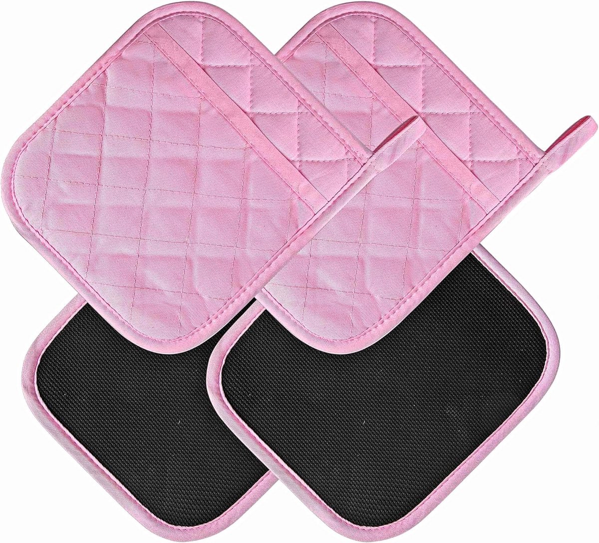 Hittebestendige Ovenwanten Set van 4 met Antislip Onderkant voor Keukenbescherming