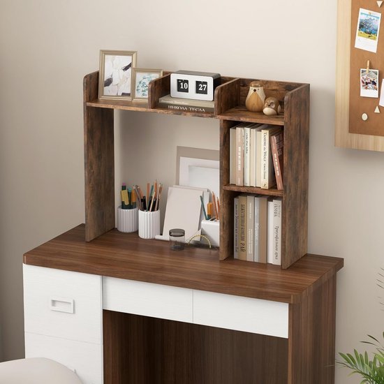Opbergrek Bureau-organizer - Desktop Opslag Organiz Display Plank Rek, Het Rek Van De De Desktopopslag Van Het Computerbureau, Smeedijzeren Bureau Ornament Decoratief Rek(2 layer C,75cm
