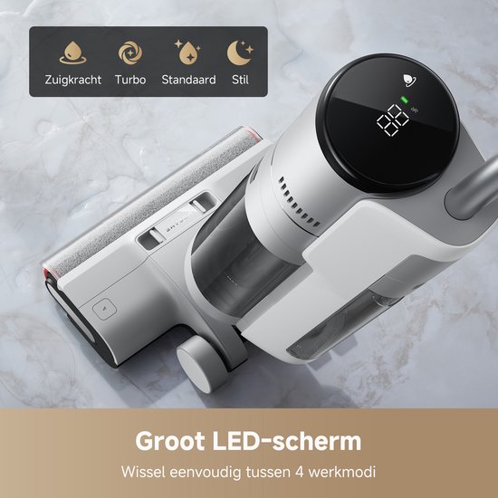 Dreame G10 Pro - 2-in-1 Nat- en Droog Steelstofzuiger met Dweilfunctie - 16.000 Pa Zuigkracht, 900 ml Watertank en Zelfreinigend Borstelsysteem