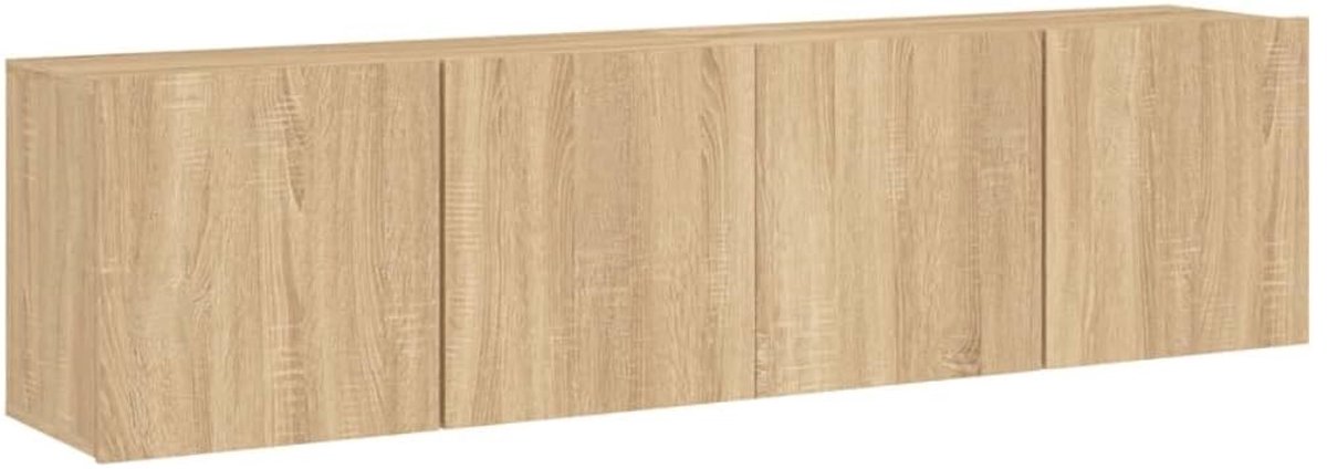 TV-meubel wandkast Urbanhome Sonoma Eiken – 2 stuks – Moderne wandmontage TV-kast met veel opbergruimte – Lowboard voor DVD-spelers, consoles en accessoires – 80 x 30 x 41 cm