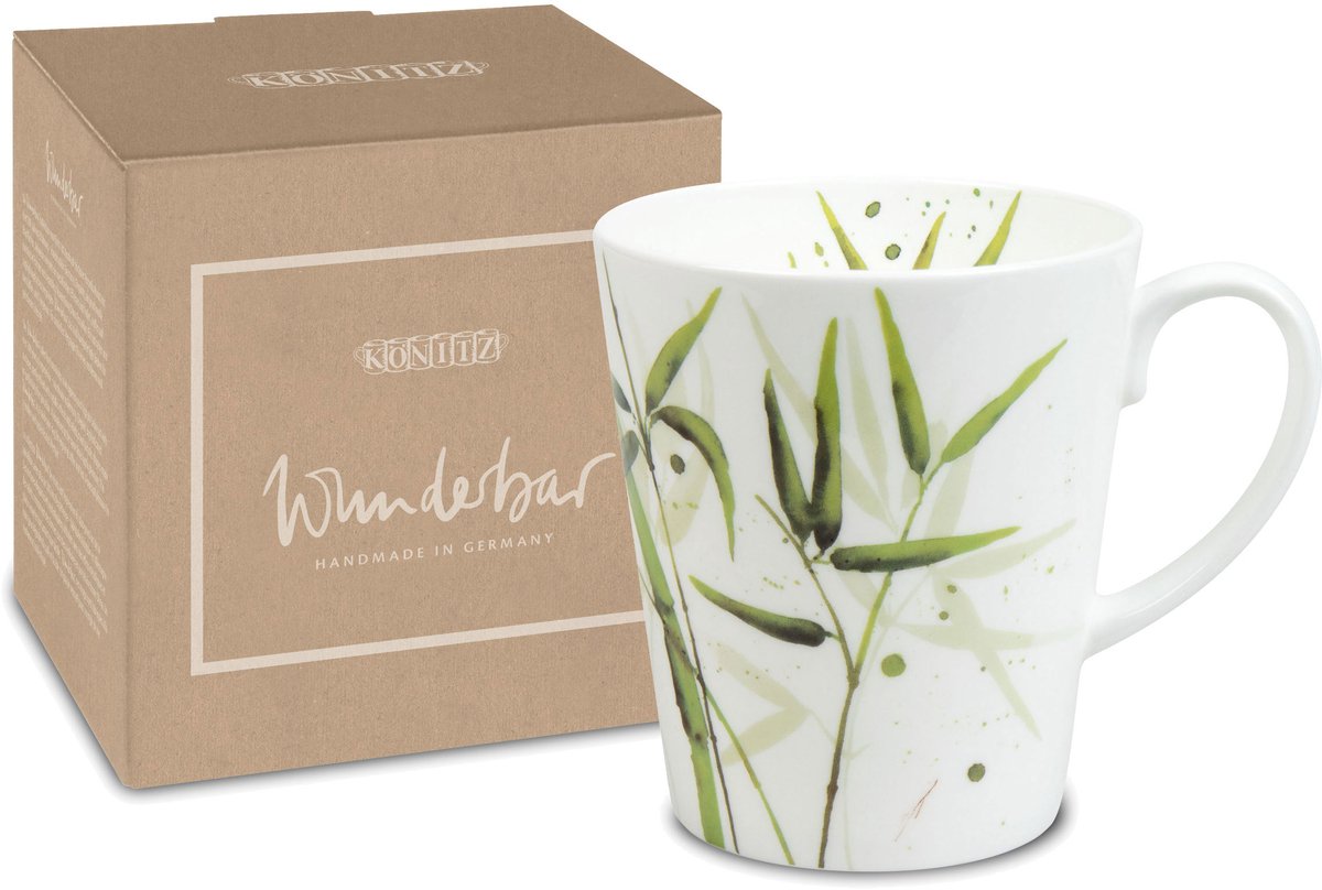 Könitz mok Wunderbar Bamboo, mok met geschenkverpakking, bone china, 600 ml, 11 5 255 2749