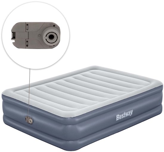 Bestway Tritech Queen Luchtbed met Ingebouwde AC Pomp en Antimicrobiële Coating 203x152x51 cm van Bestway — afbeelding 4