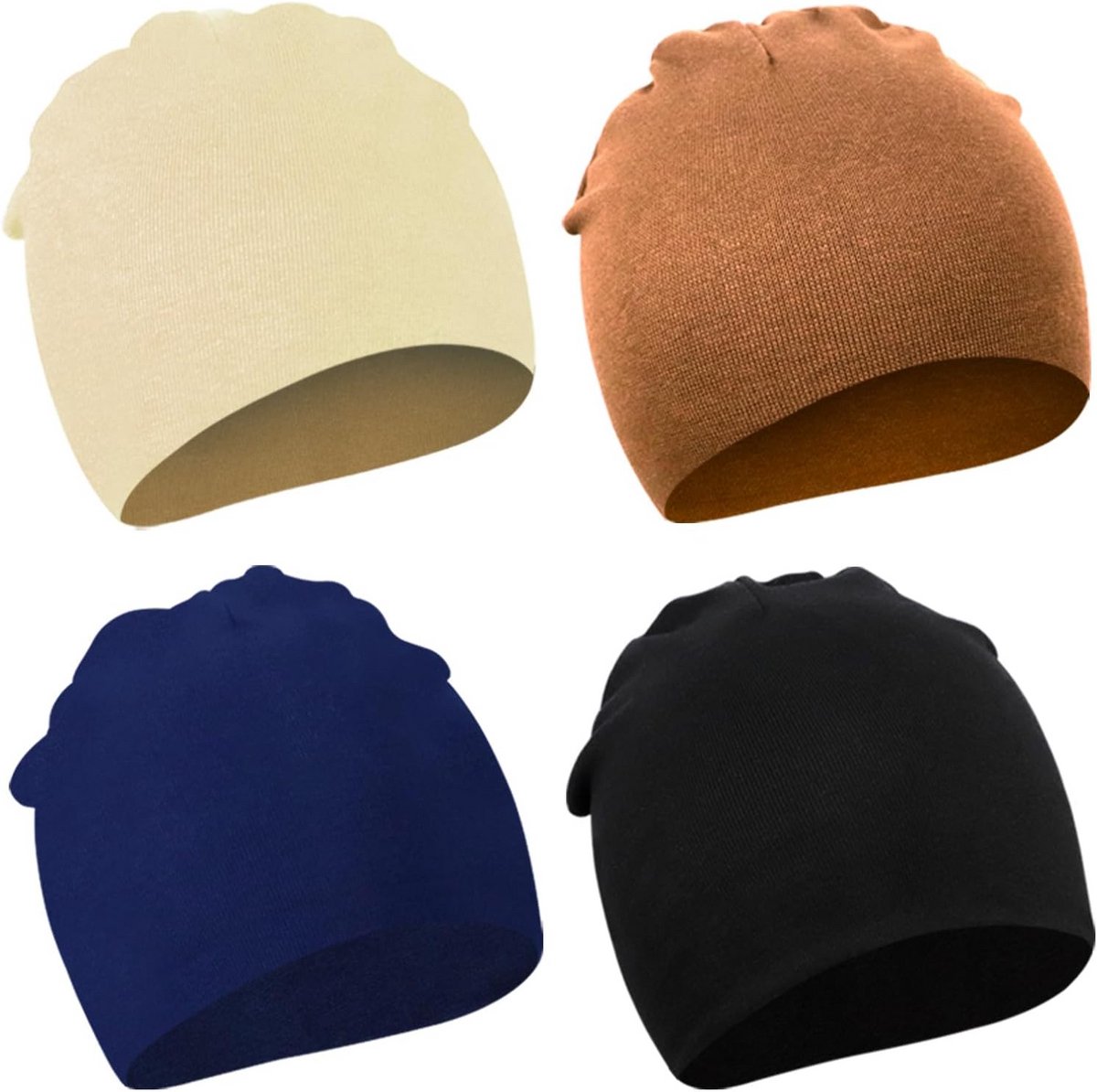 4-pack Zachte Gebreide Baby Mutsjes en Ziekenhuis Hoedjes voor Jongens en Peuters