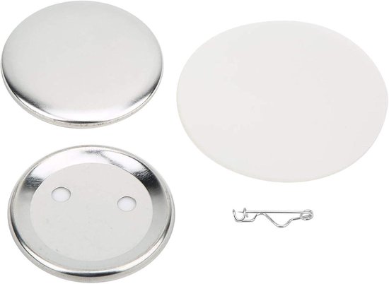 EBadges Button Onderdelen – 250 Stuks – 38 Mm – Voor Buttonmachine – Met Veiligheidsspelden – Europese Makelij