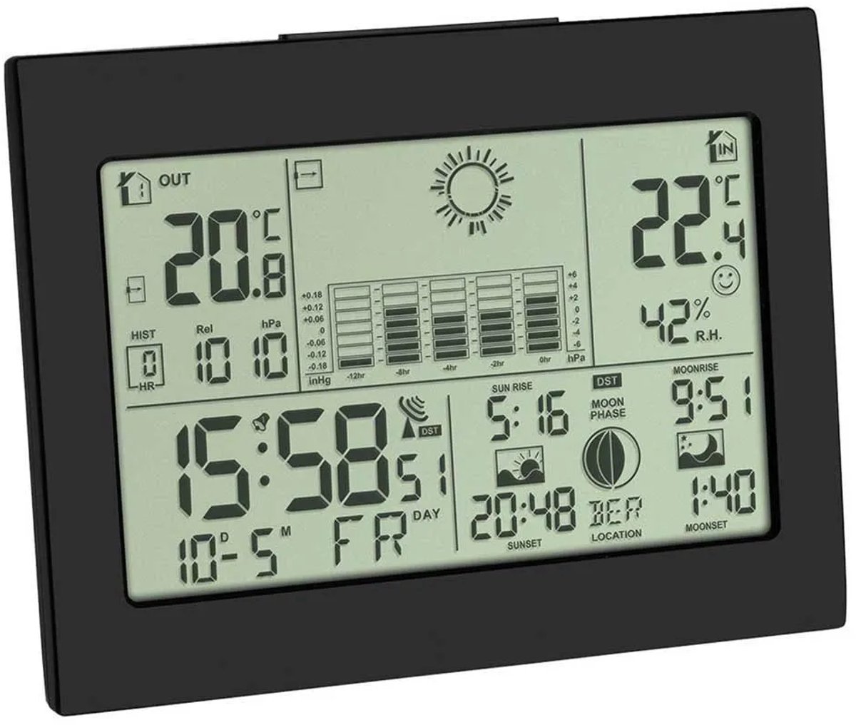 Bol.com TFA Dostmann HORIZON 35.1155.01 Draadloos weerstation Aantal sensoren max.: 3 aanbieding