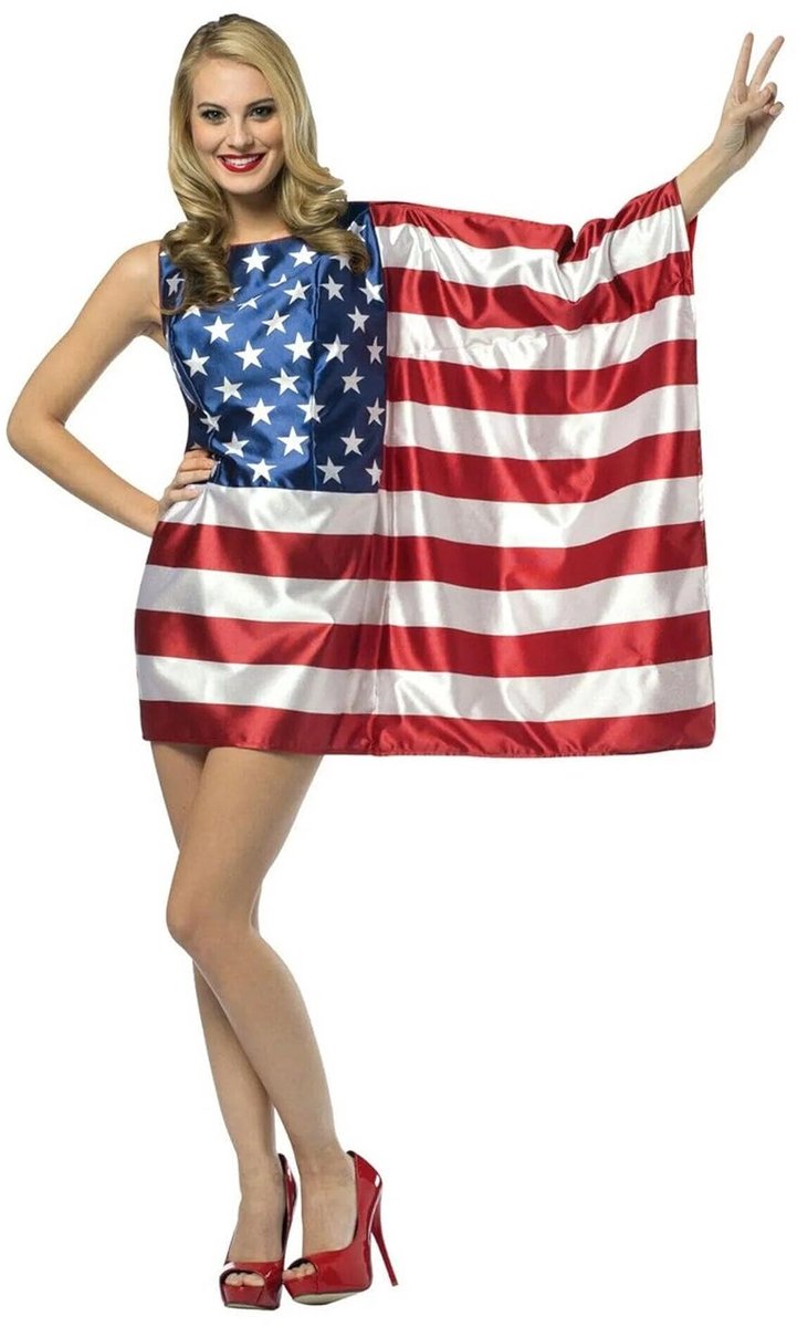 Draagbaar Amerikaans Vlag Kostuum voor Feestdagen en Vieringen - Amerikaans Thema Outfit