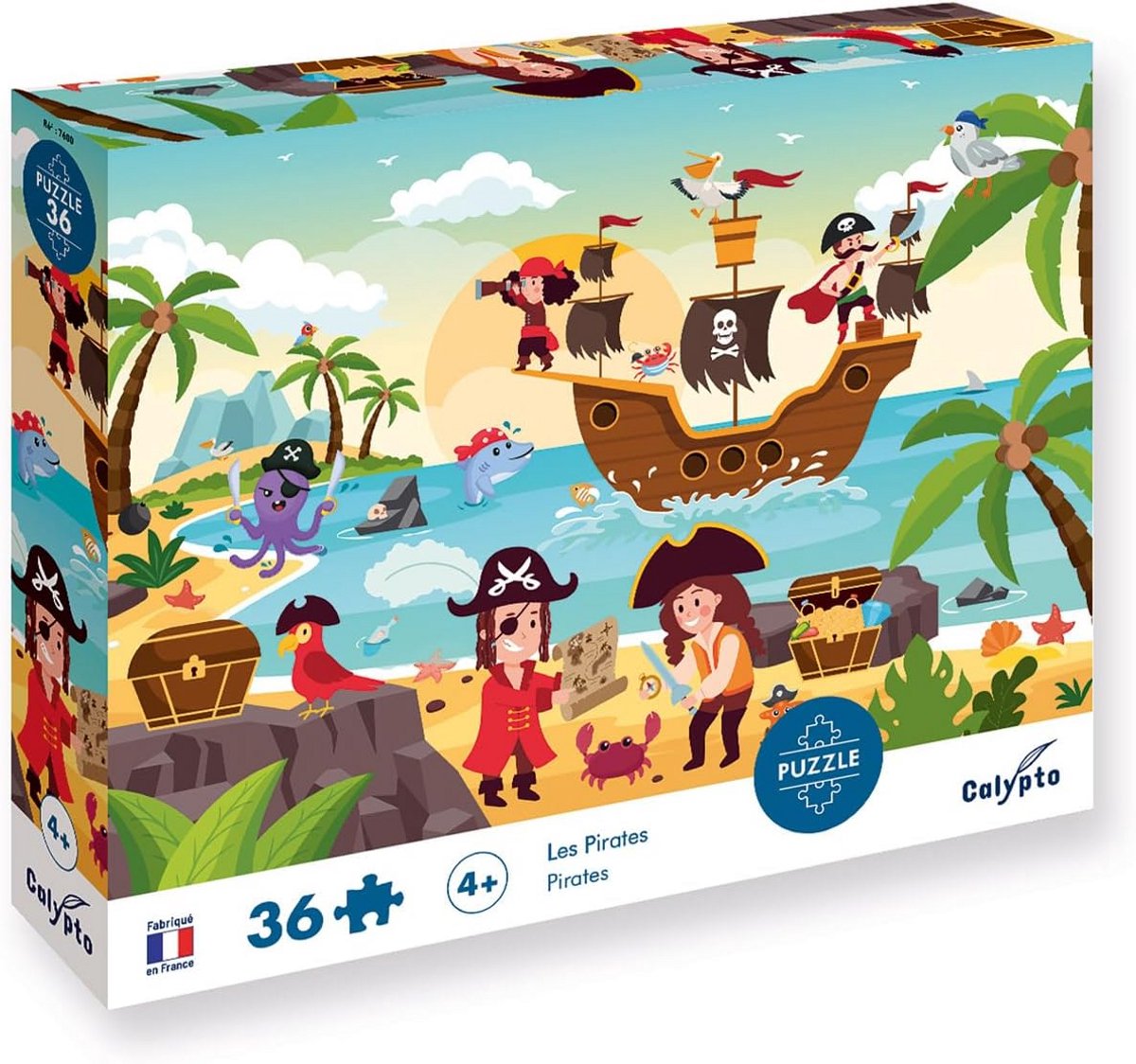 Puzzel 36 Stukjes met Piratenthema voor Kinderen