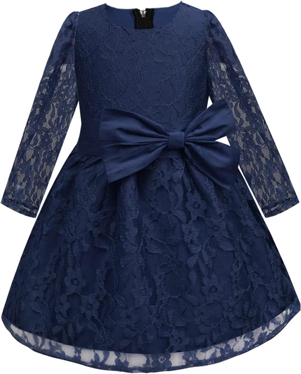 Meisjesjurk Nylon Standaardlengte met Strik Detail