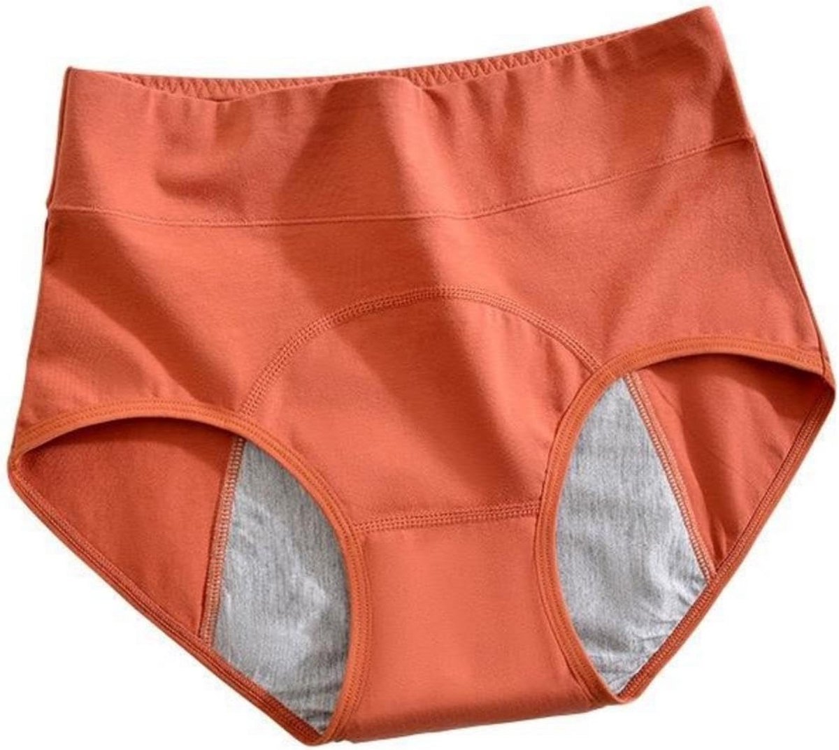 Lekvrije Menstruatieonderbroek Dames - Hoge Taille Katoen Slip voor Volledige Bescherming