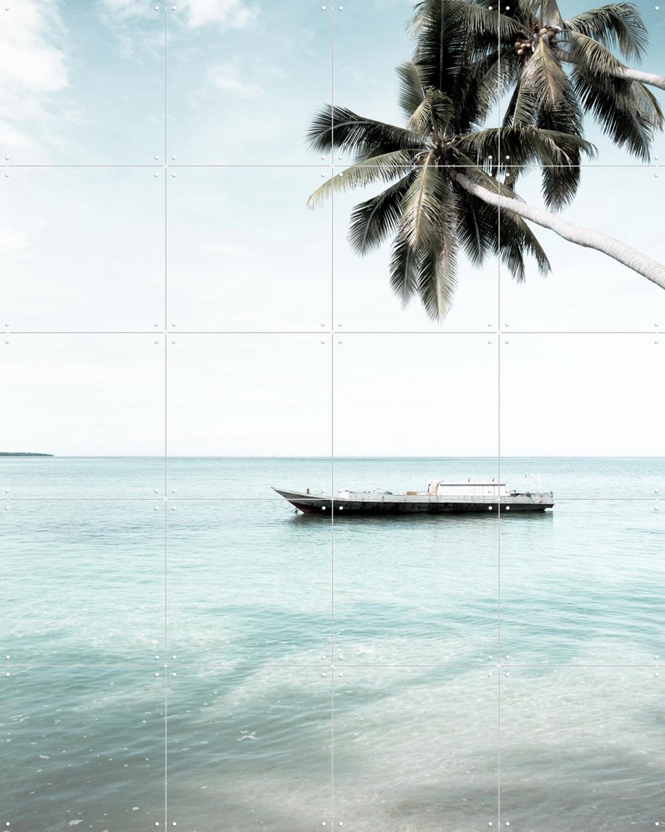 IXXI Tropical Island, Photolovers - 80 x 100 cm - Gratis ophangtool - Grote wanddecoratie en posters - Minimalisme, Fotografie, Woonkamer, Slaapkamer