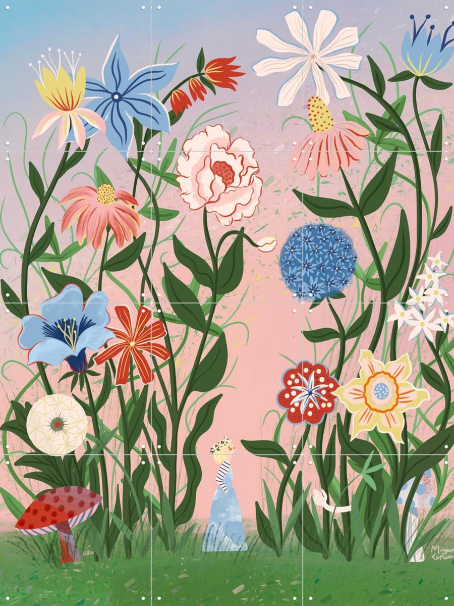 IXXI Tove Jansson, Mirjam de Ruiter - 60 x 80 cm - Gratis ophangtool - Grote wanddecoratie en posters - Digitale Kunst, Speels, Illustraties