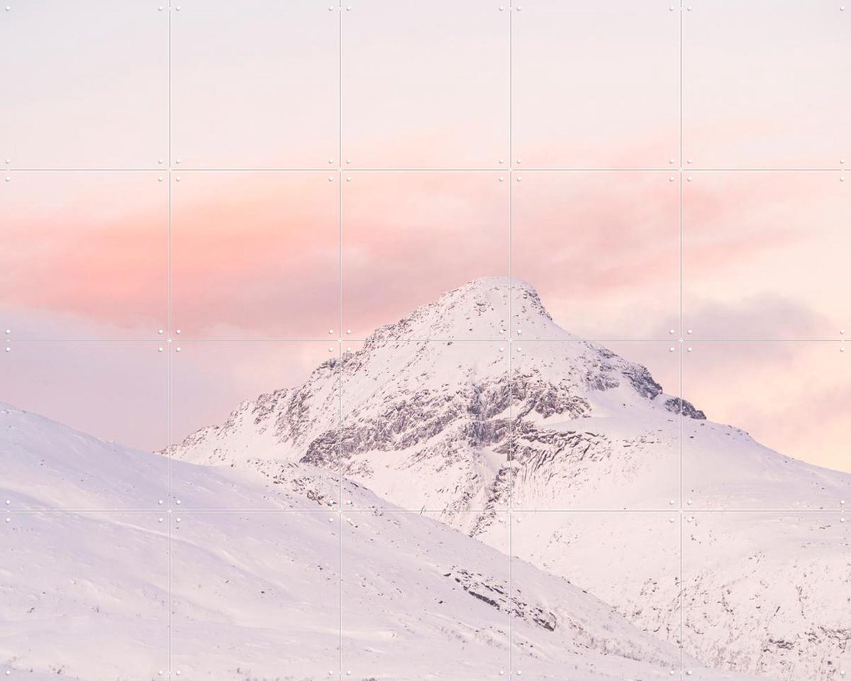 IXXI Sunset in the Mountains, Henrike Schenk - 100 x 80 cm - Gratis ophangtool - Grote wanddecoratie en posters - Fotografie, Woonkamer, Slaapkamer