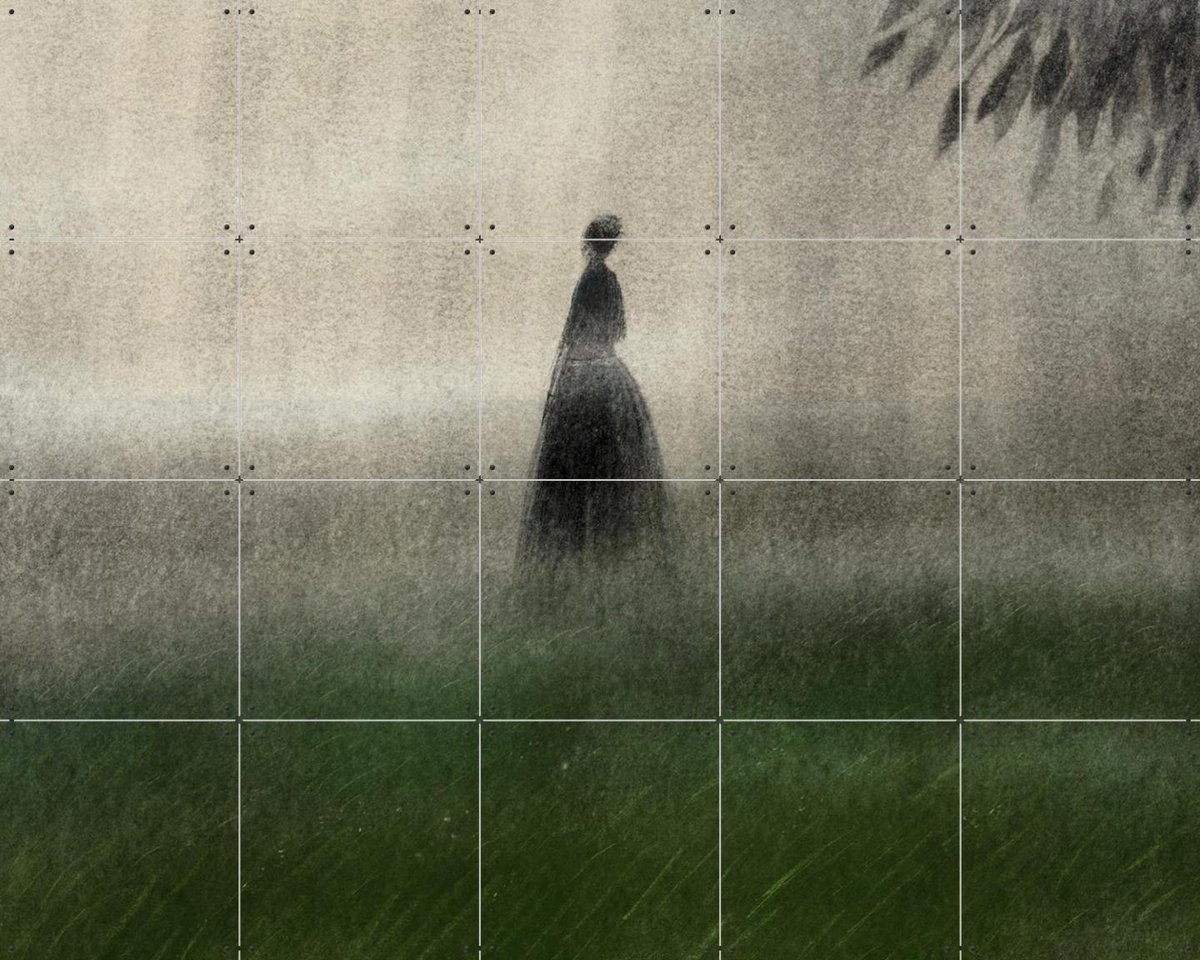 IXXI Melancholic, Jeska Verstegen - 100 x 80 cm - Gratis ophangtool - Grote wanddecoratie en posters - Impressionisme, Illustraties, Slaapkamer, Gang